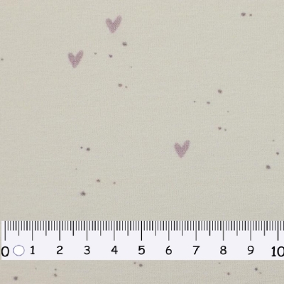 Jersey | I love Ponys | Herzen Flieder Ecru